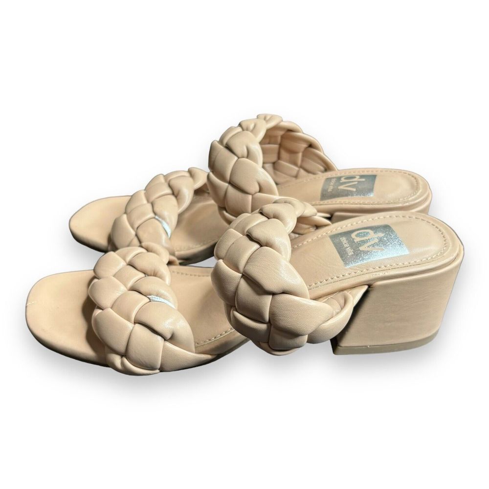 DV Dolce Vita Women's Stacey Plush Braided Sandals Color Nude Size 5
